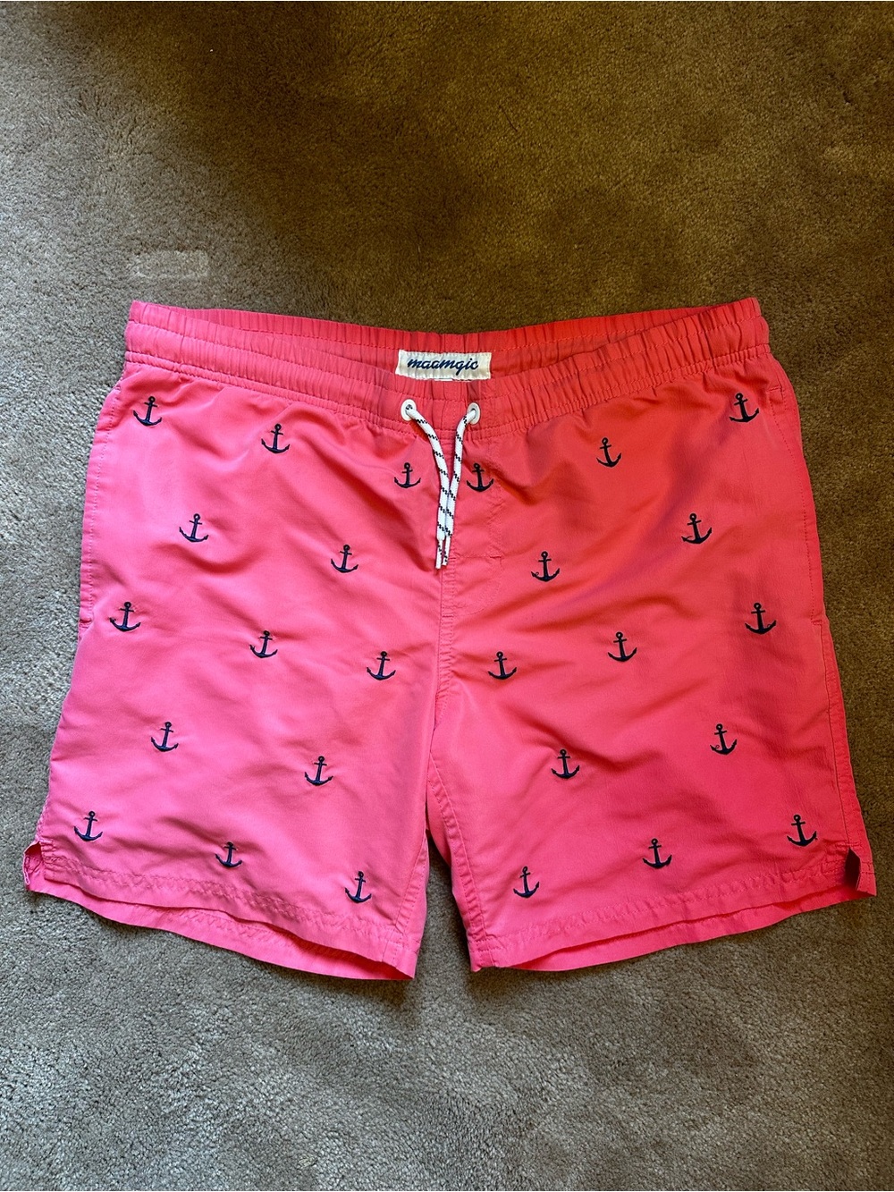 Pink Anchor Swim Trunks (Size S)